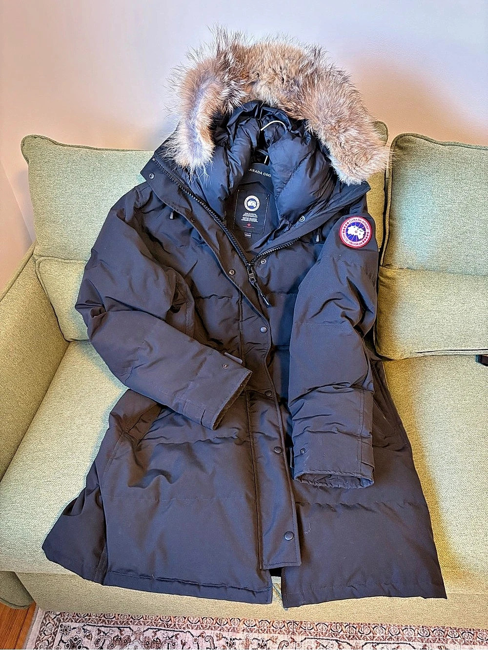 Canada Goose Shelburne Parka Black Fur-Trim Size 3XL